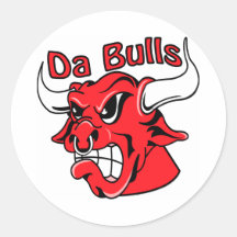 White  Da Bulls Sticker