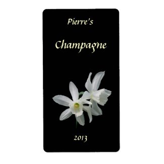 White Daffodils Wine Label