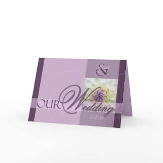 White Dahlia • Wedding Invitation Card card