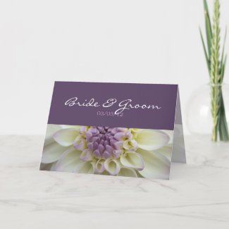 White Dahlia • Wedding Invitation Card card