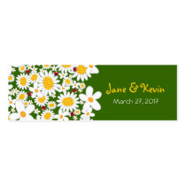 White Daisies and Ladybugs Thank You Gift Tag business cards