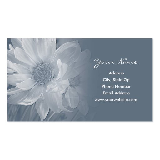 White Daisies Business Card (front side)