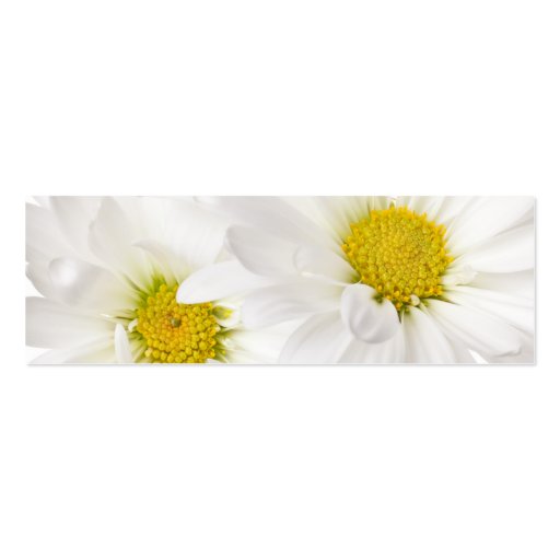 White Daisies - Customized Daisy Flower Template Business Card Template (front side)
