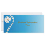 White Daisies on Blue 2012 Calendar Bookmark Full Color Rack Card