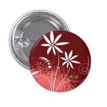 White Daisies on Pink and Red