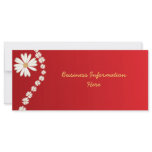 White Daisies on Red 2012 Calendar Bookmark Custom Rack Card