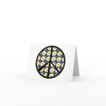 White Daisy Peace sign thank you card
