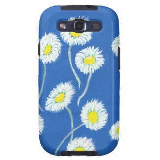 White Daisies Samsung Galaxy S3 Vibe Case Samsung Galaxy S3 Case