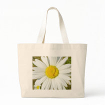 White Daisy Canvas Bags