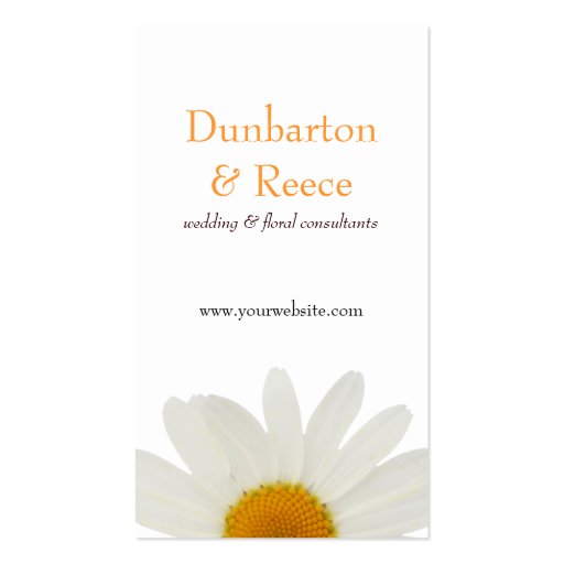 White Daisy Business Card (front side)