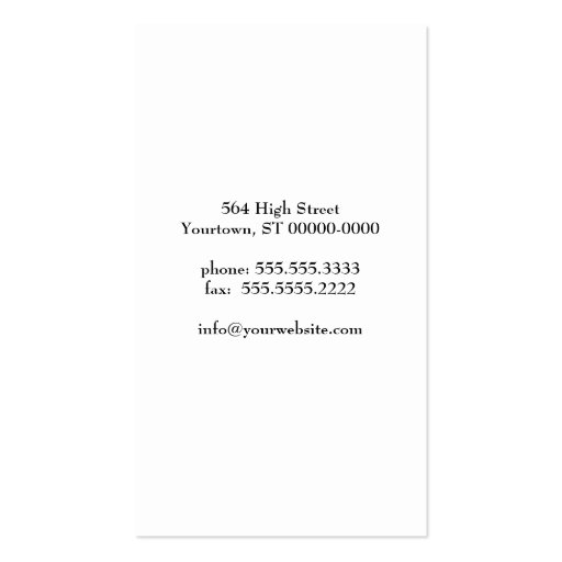 White Daisy Business Card (back side)