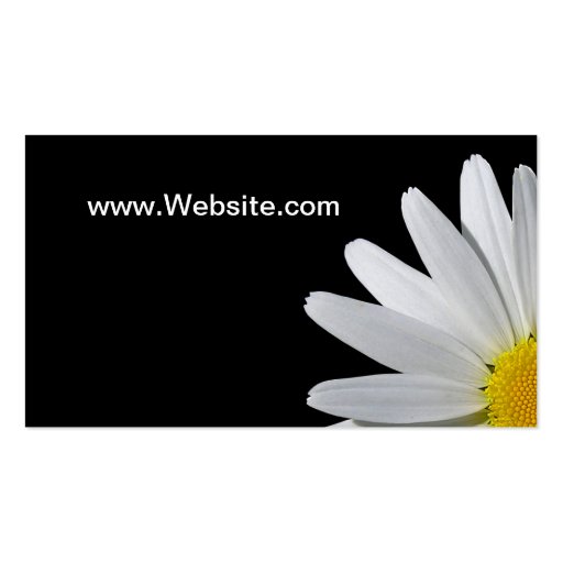 White Daisy Business Card (back side)
