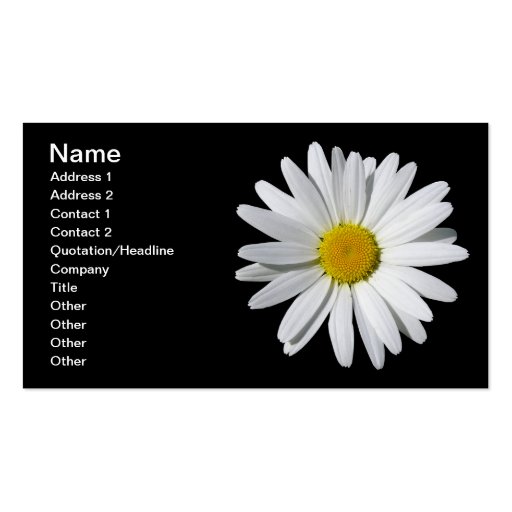 White Daisy Business Card