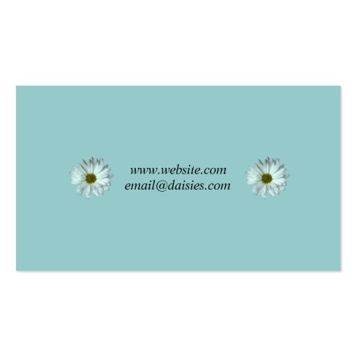 White Daisy Business Cards (back side)
