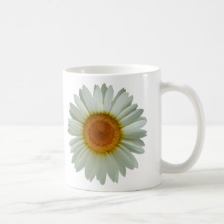 White Daisy Coffee Mugs