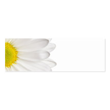 White Daisy Flower Background Customized Daisies Business Card Template