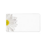White Daisy Flower Background Customized Daisies Address Label