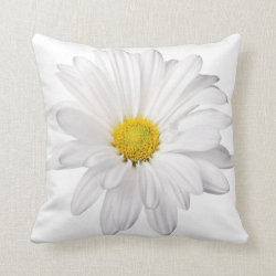 White Daisy Flower Background Customized Daisies Pillows