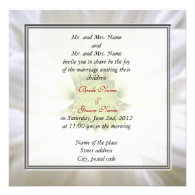 white daisy flower weddings personalized invitation