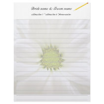 white daisy flower weddings personalized letterhead