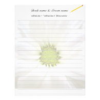 white daisy flower weddings personalized letterhead