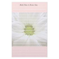 white daisy flower weddings stationery design