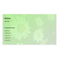 white daisy flowers business card templates