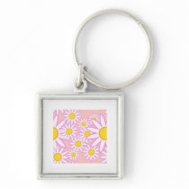 White Daisy keychains