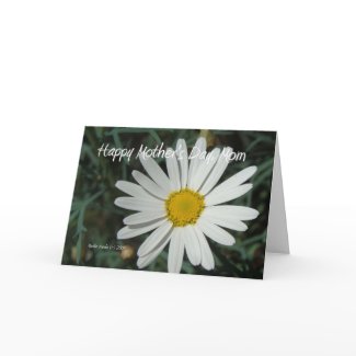 White Daisy - Mother's Day Customizable Card card