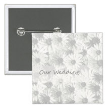 White Daisy- our wedding Pin