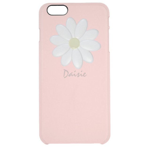 White Daisy Pale Pink iPhone 6/6s Plus Case Uncommon Clearlyâ„¢ Deflector iPhone 6 Plus Case-0