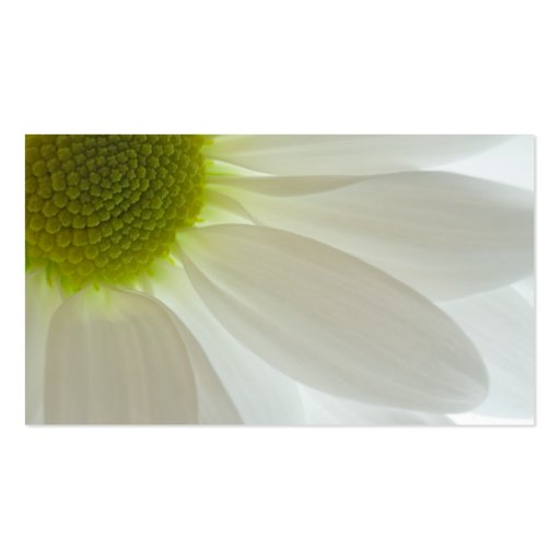 White Daisy Petals Wedding Favor Tags Business Cards (back side)