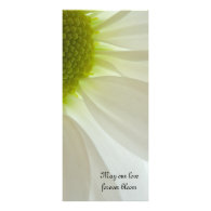 White Daisy Petals Wedding Program Rack Card