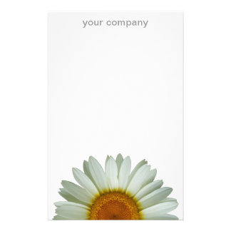 White Daisy Stationery | Zazzle