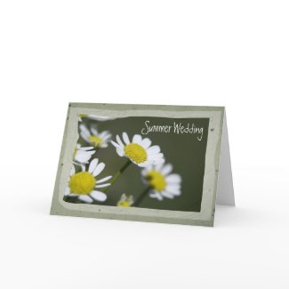 White Daisy Summer Wedding Save the Date card
