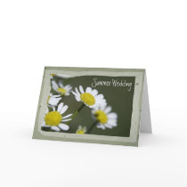 White Daisy Summer Wedding Save the Date Greeting Card