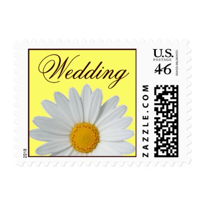 White Daisy Wedding Postage