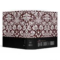 White Damask Custom 1.5" Binder