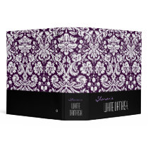 White Damask Custom 2 inch Binder