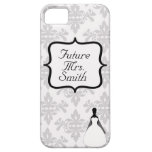 White Damask Future Mrs. iPhone 5 Case