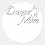 white dance mom for black stickers