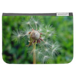 White Dandelion flower disintegrating Kindle Folio Case