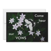 white delights, Come, hear, our, VOWS invitations