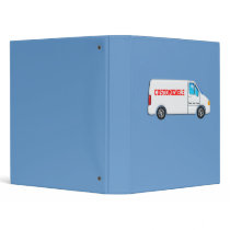 White Delivery Van - Customizable Vinyl Binders