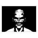 White Demon in Black Poster by KC posters