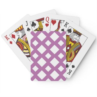 White Diamonds on Lavender Card Decks