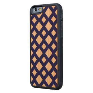 White Diamonds on Navy Cherry iPhone 6 Bumper Case