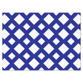 White Diamonds on Navy Tissue Paper 17" X 23" Tissue Paper