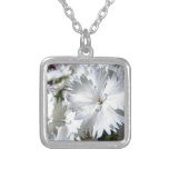 White Dianthus Necklaces