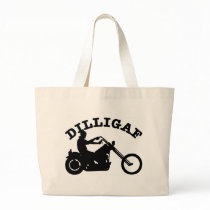 White Dilligaf Chopper bags by WhiteTiger_LLC White Dilligaf Chopper bags